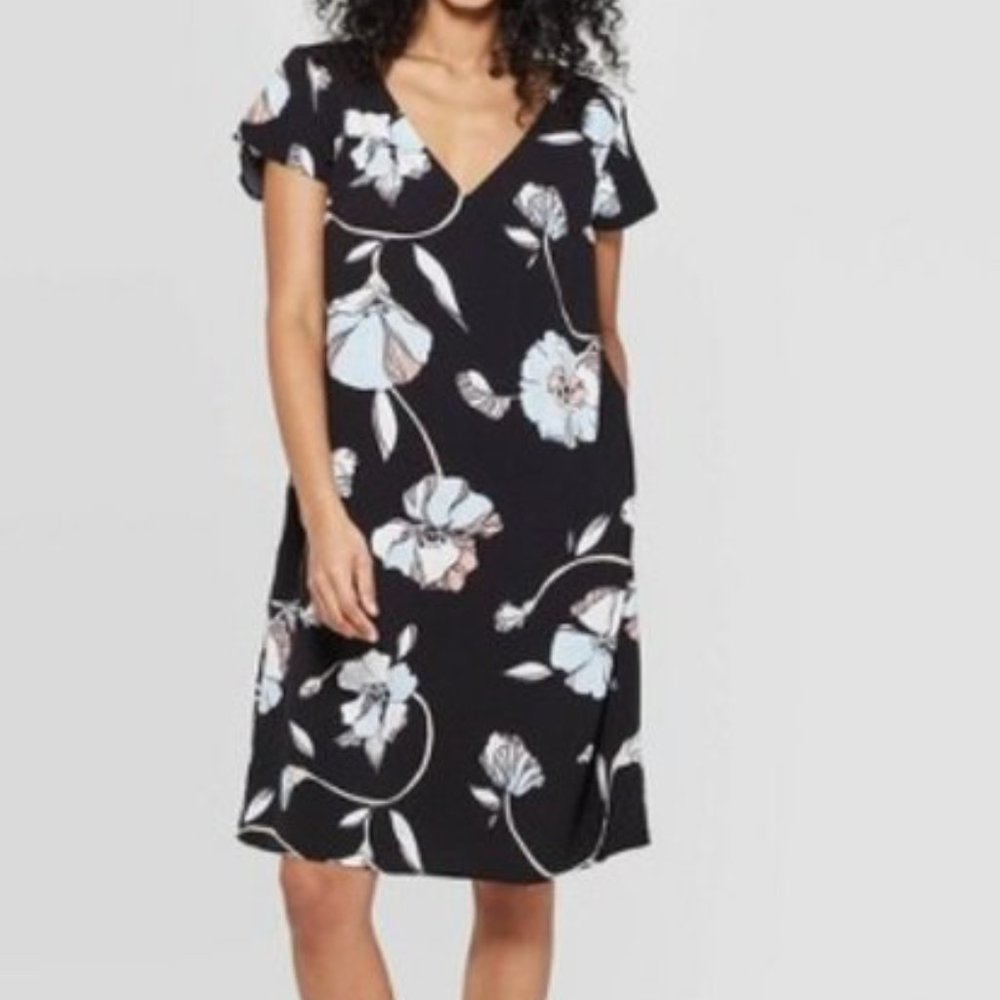 A New Day Floral Dress With Pockets M